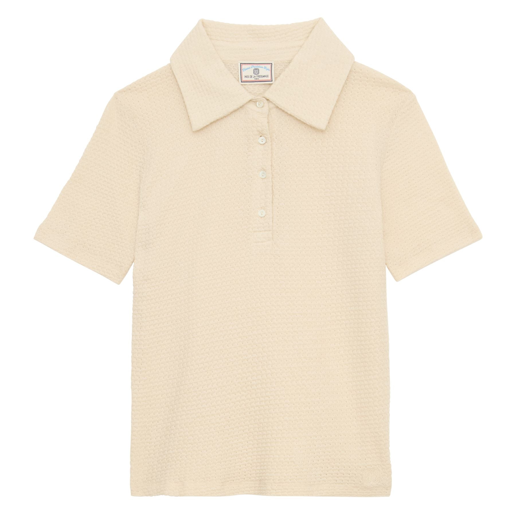 Polo Bryan en coton blanc ivoire