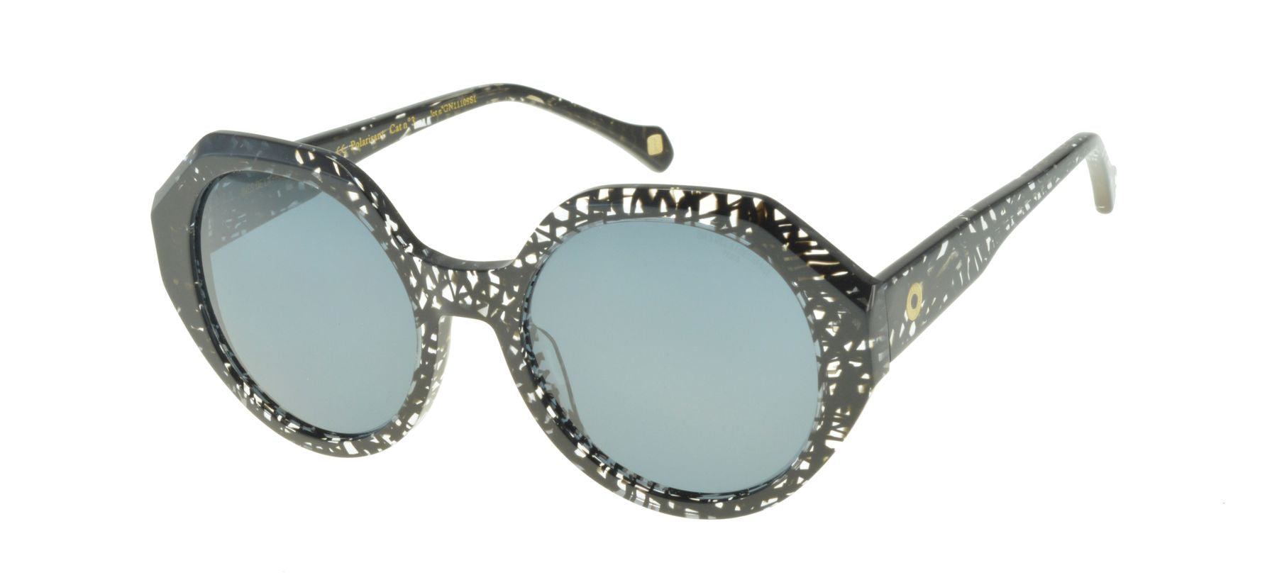 Lunettes de soleil Ornella noires texturées