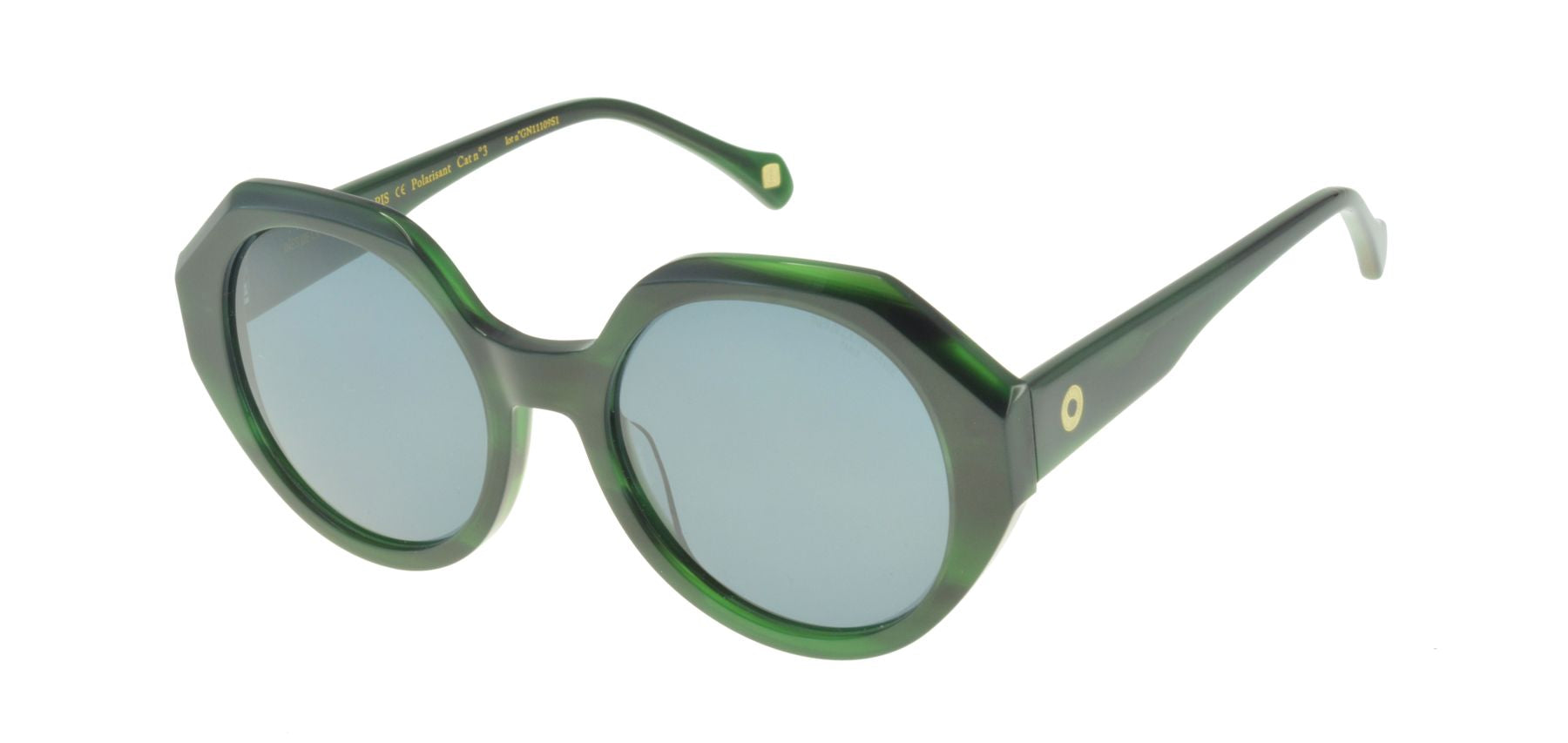 Lunettes de soleil Ornella vertes marbrées