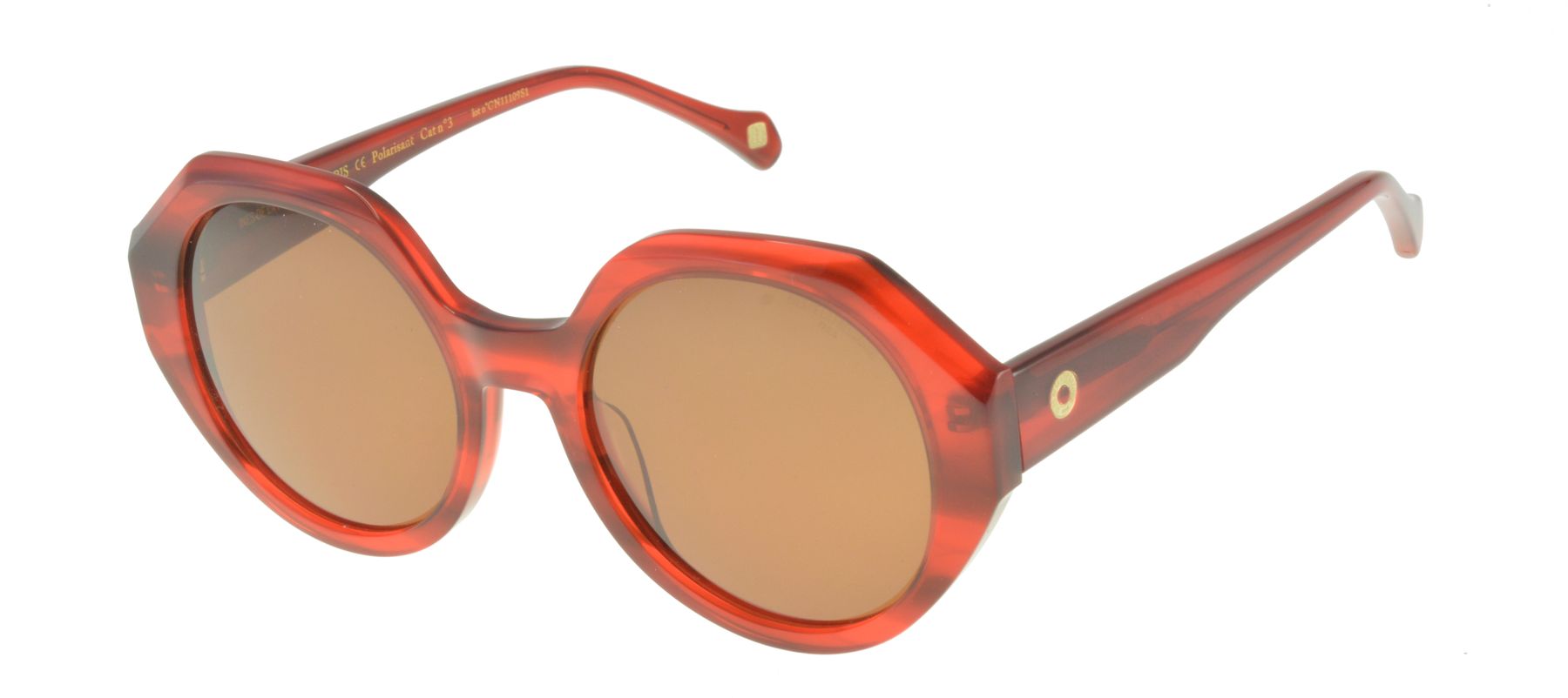 Lunettes de soleil Ornella rouges marbrées