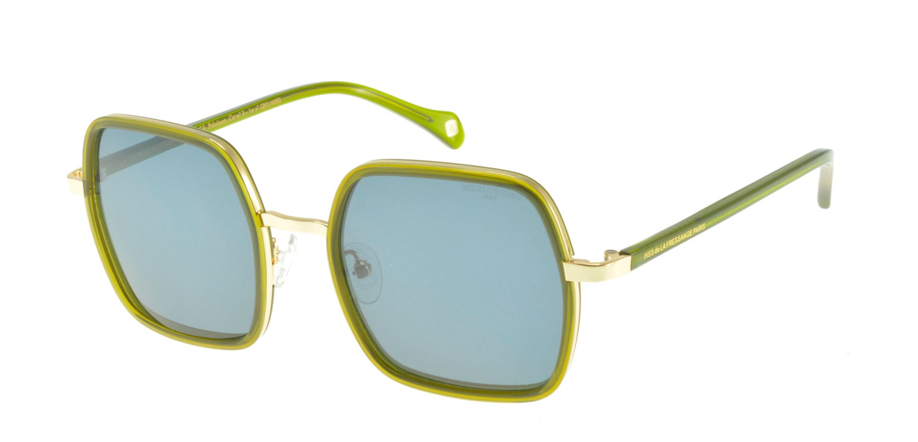 Lunettes de soleil Katherine vert cristal or