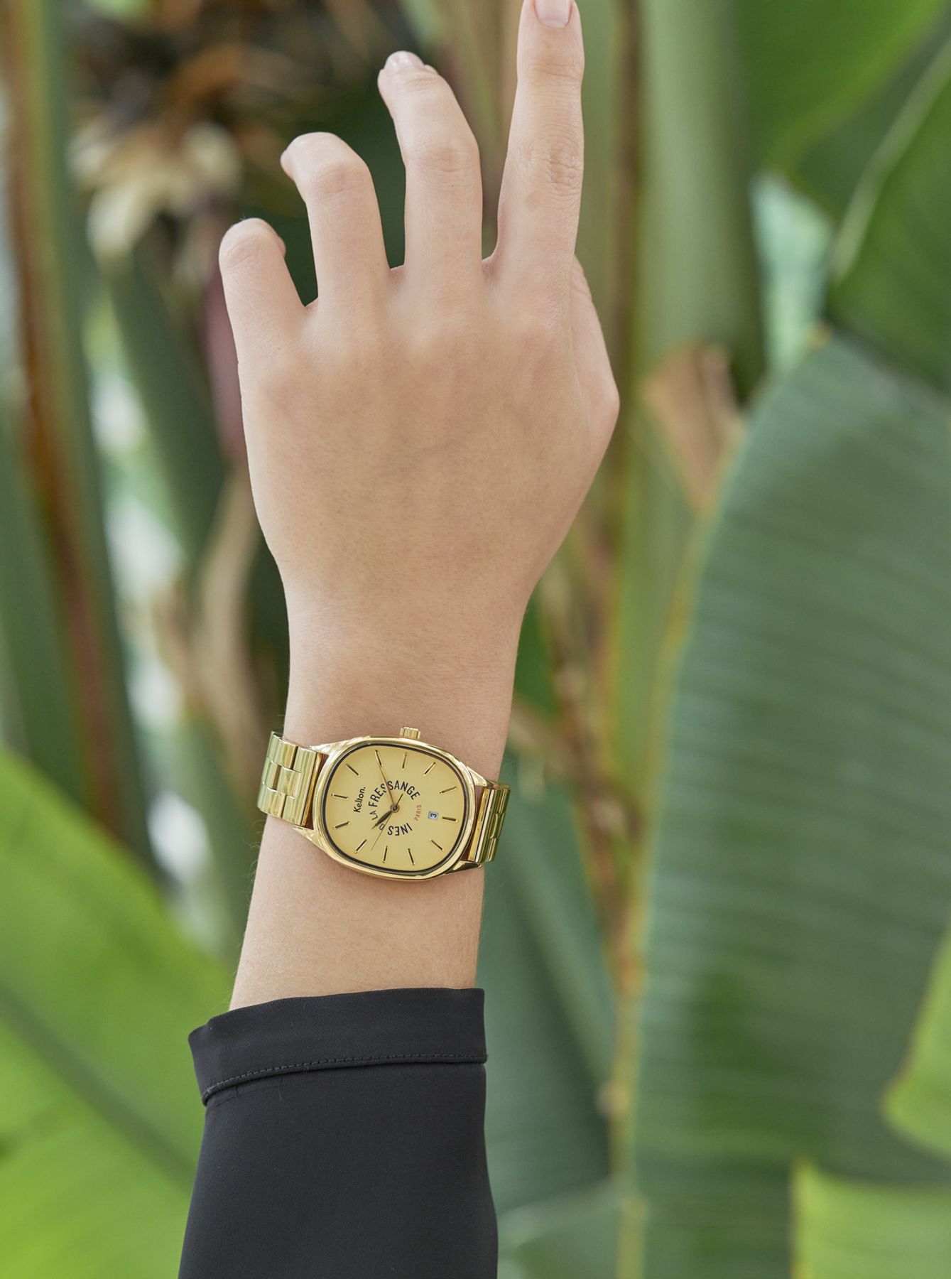 Uhr Grande Colorama gold Kelton x Ines de la Fressange Paris