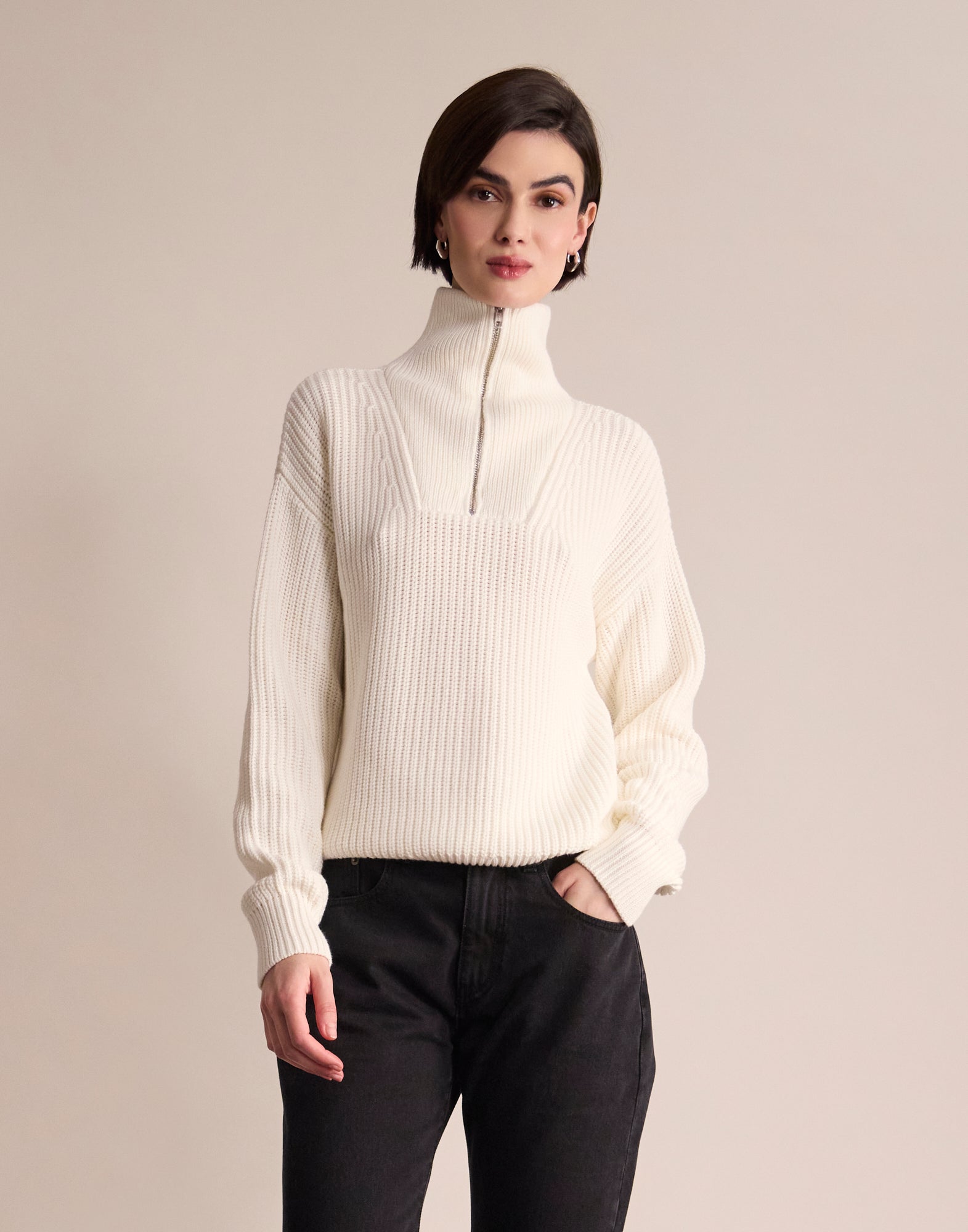 Pullover „Logan“ in Ecru