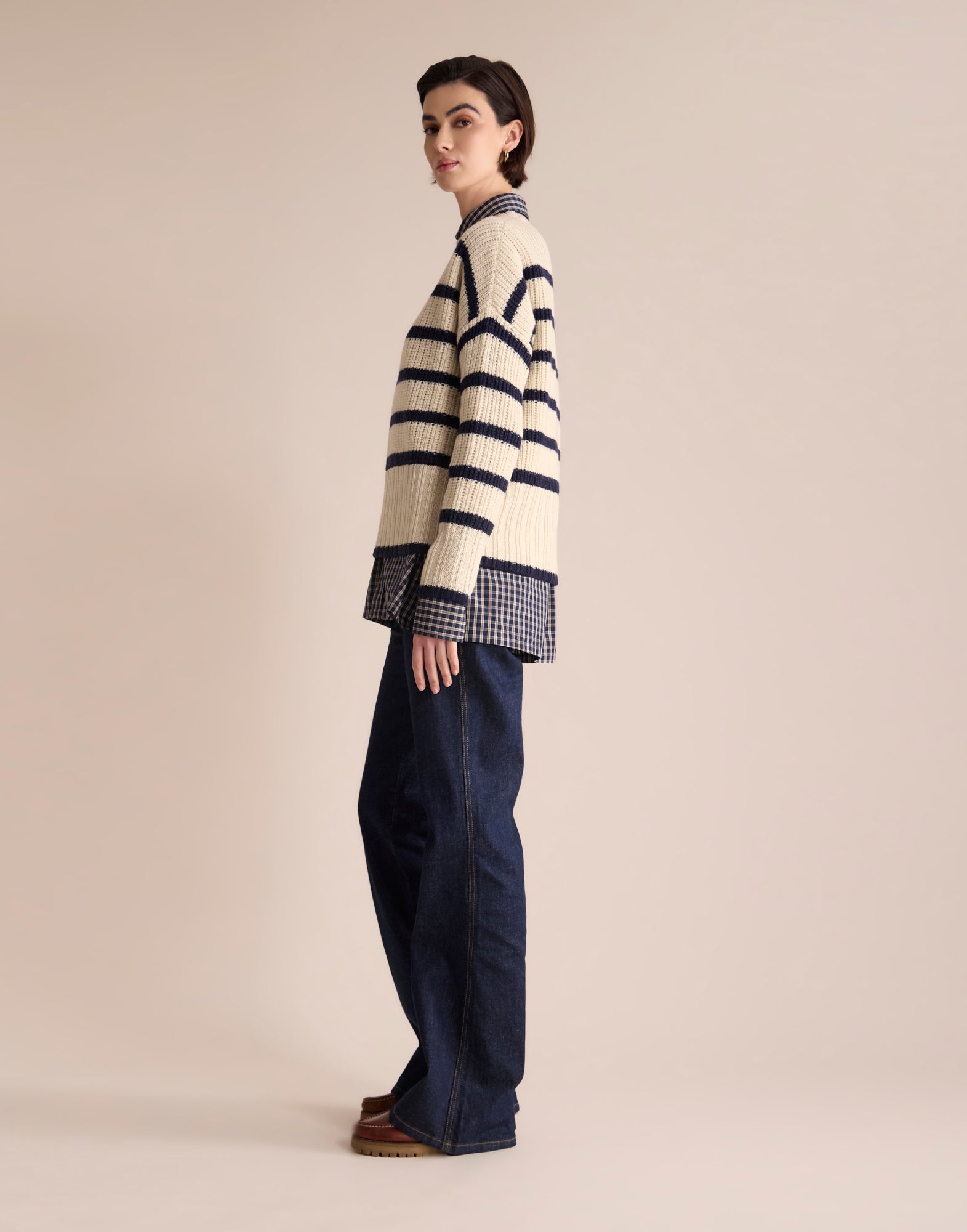 Gestreifter Maelia-Pullover