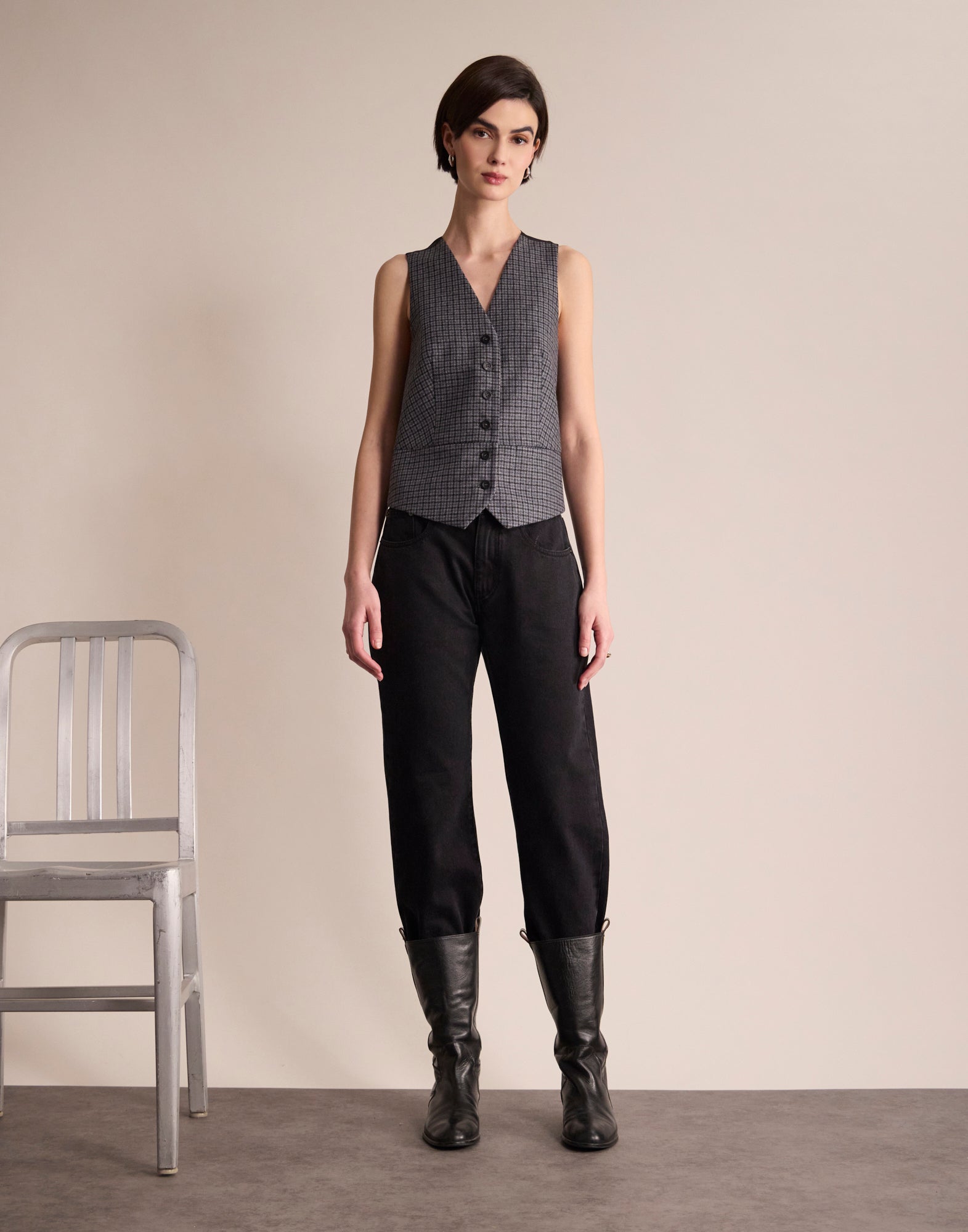 Gilet Sanite à Carreaux
