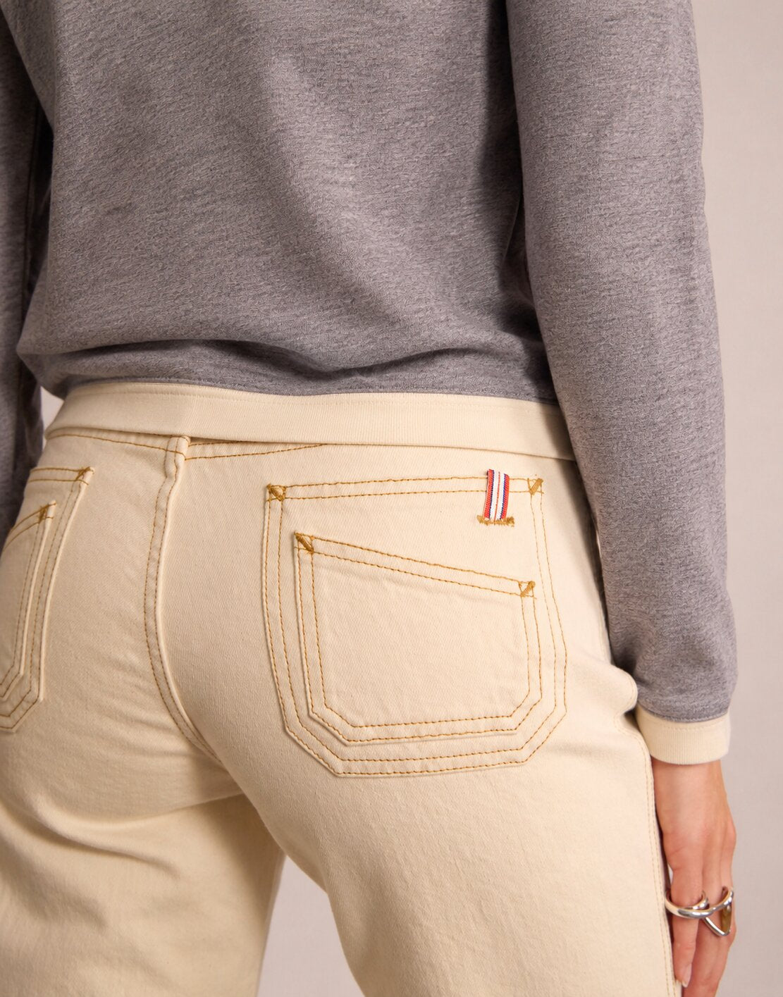 Vaqueros Rick color hueso