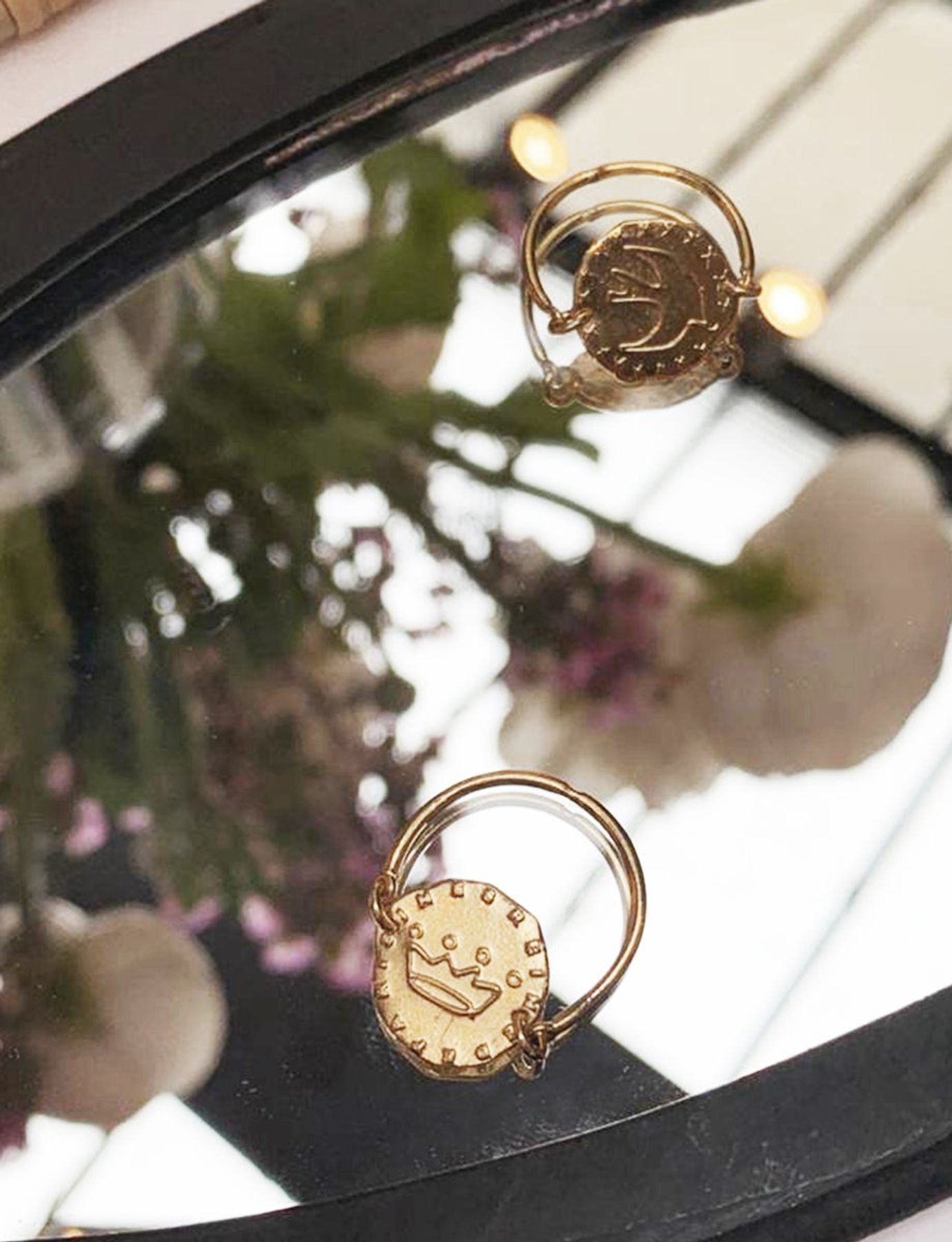 Gold-plated Lutetia dove ring