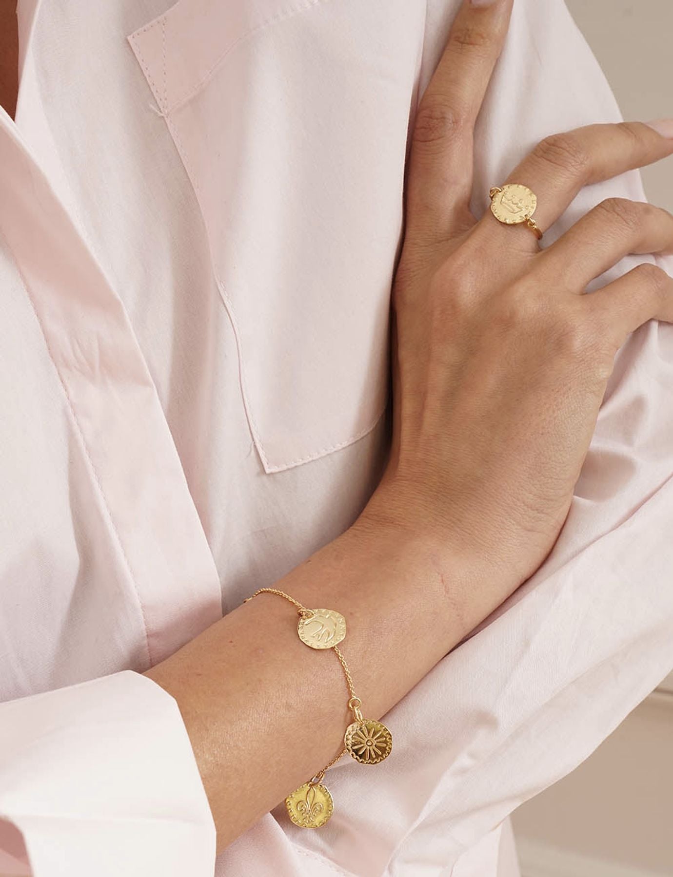 Gold-plated Lutetia Crown ring