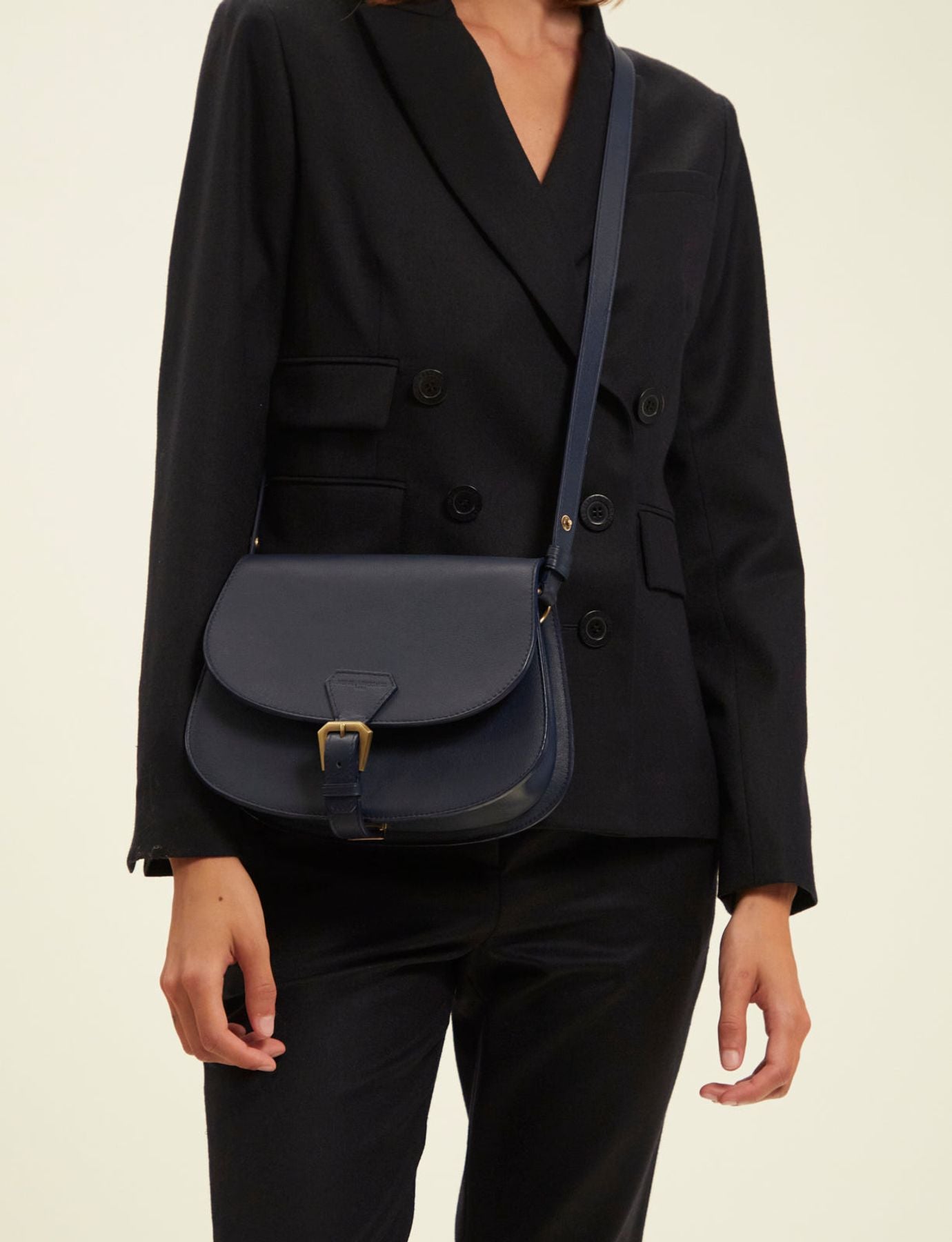 Sac à main flâneur bleu marine
