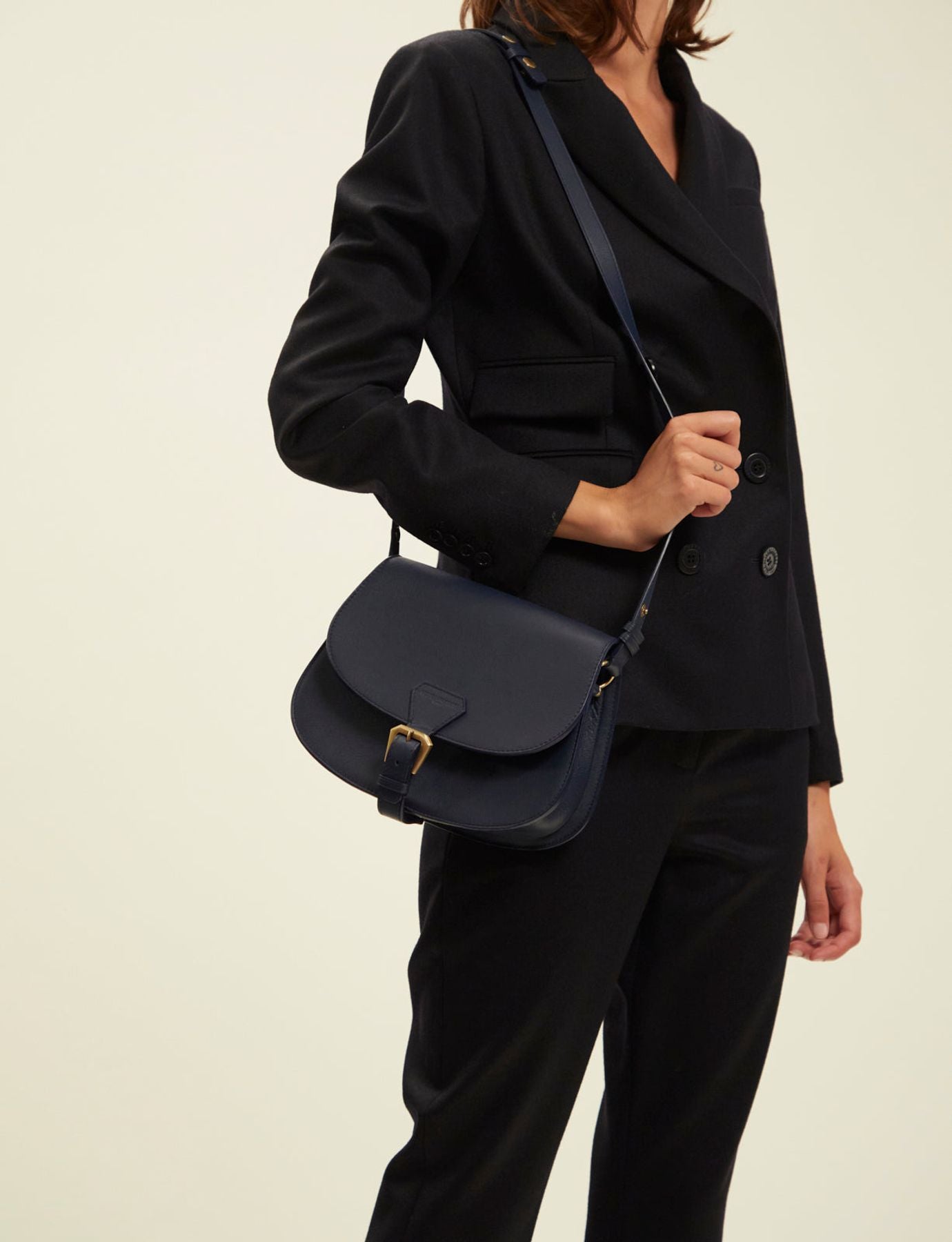 Sac à main flâneur bleu marine