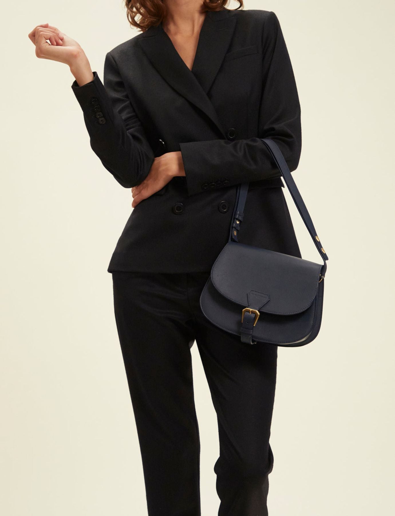 Sac à main flâneur bleu marine