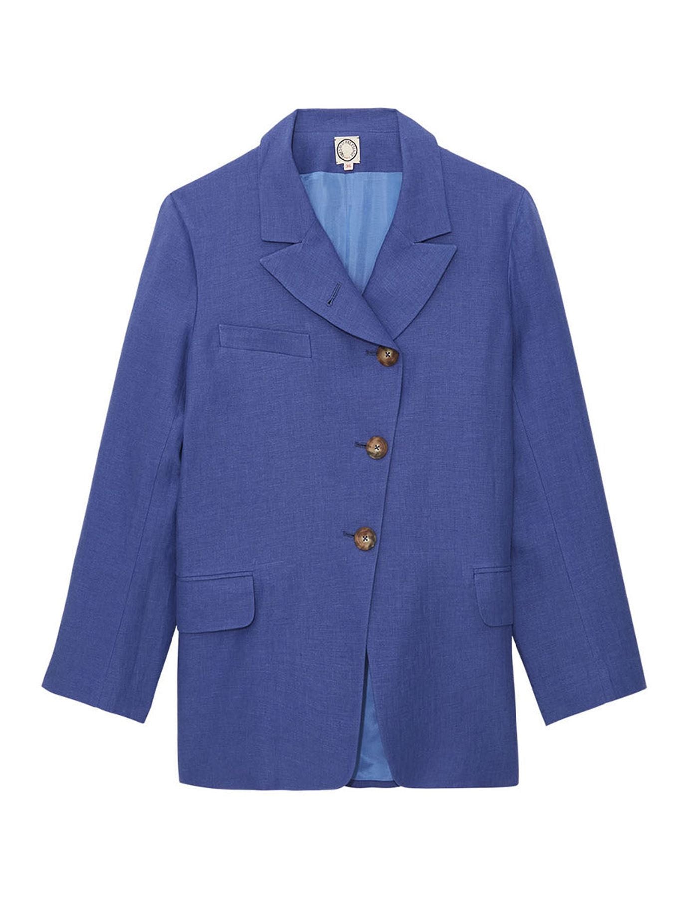 Yohan jacket in blue linen