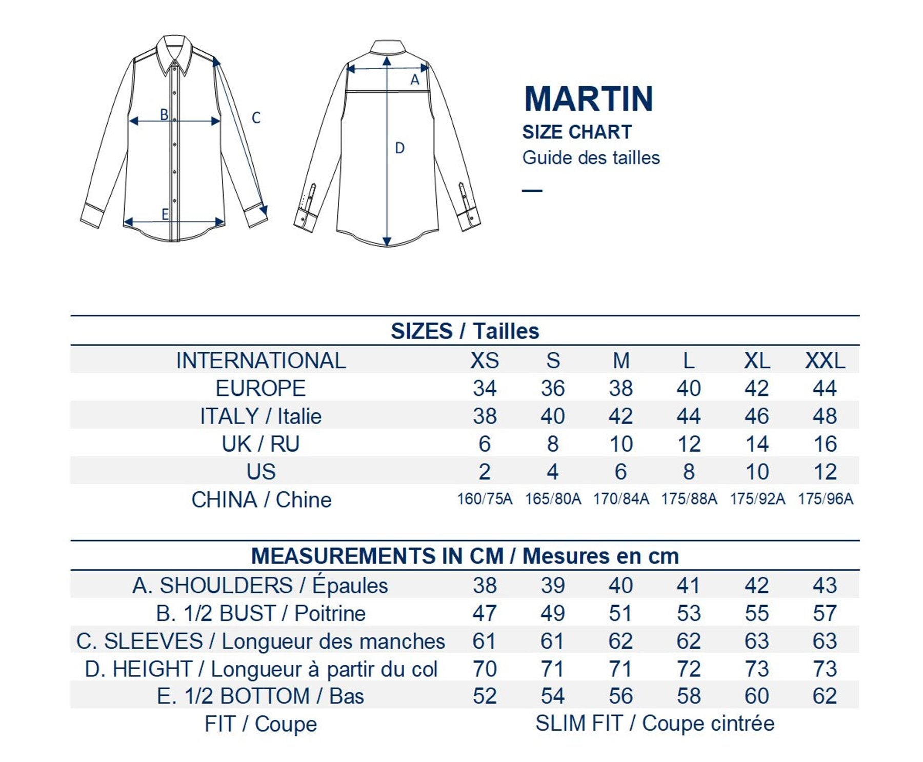 Camicia Martin blu navy