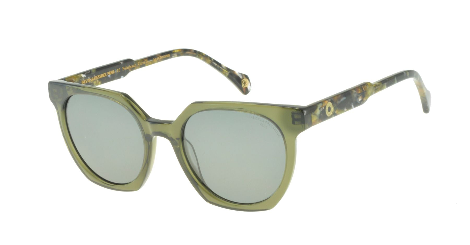 Lunettes de soleil Laura kaki cristal