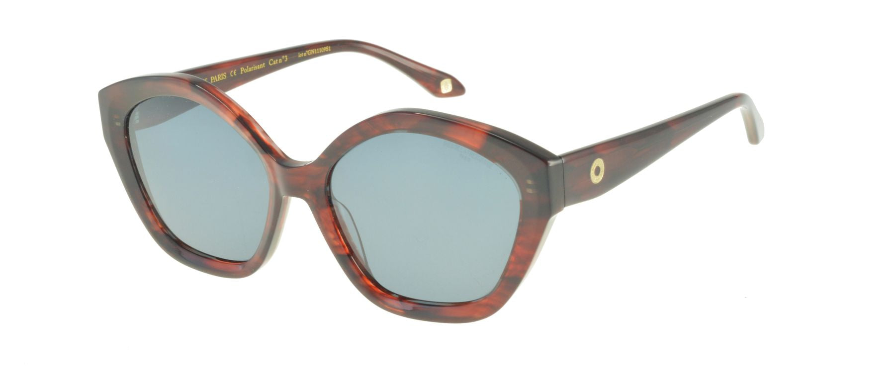 Lunettes de soleil Marylin rouges marbrées