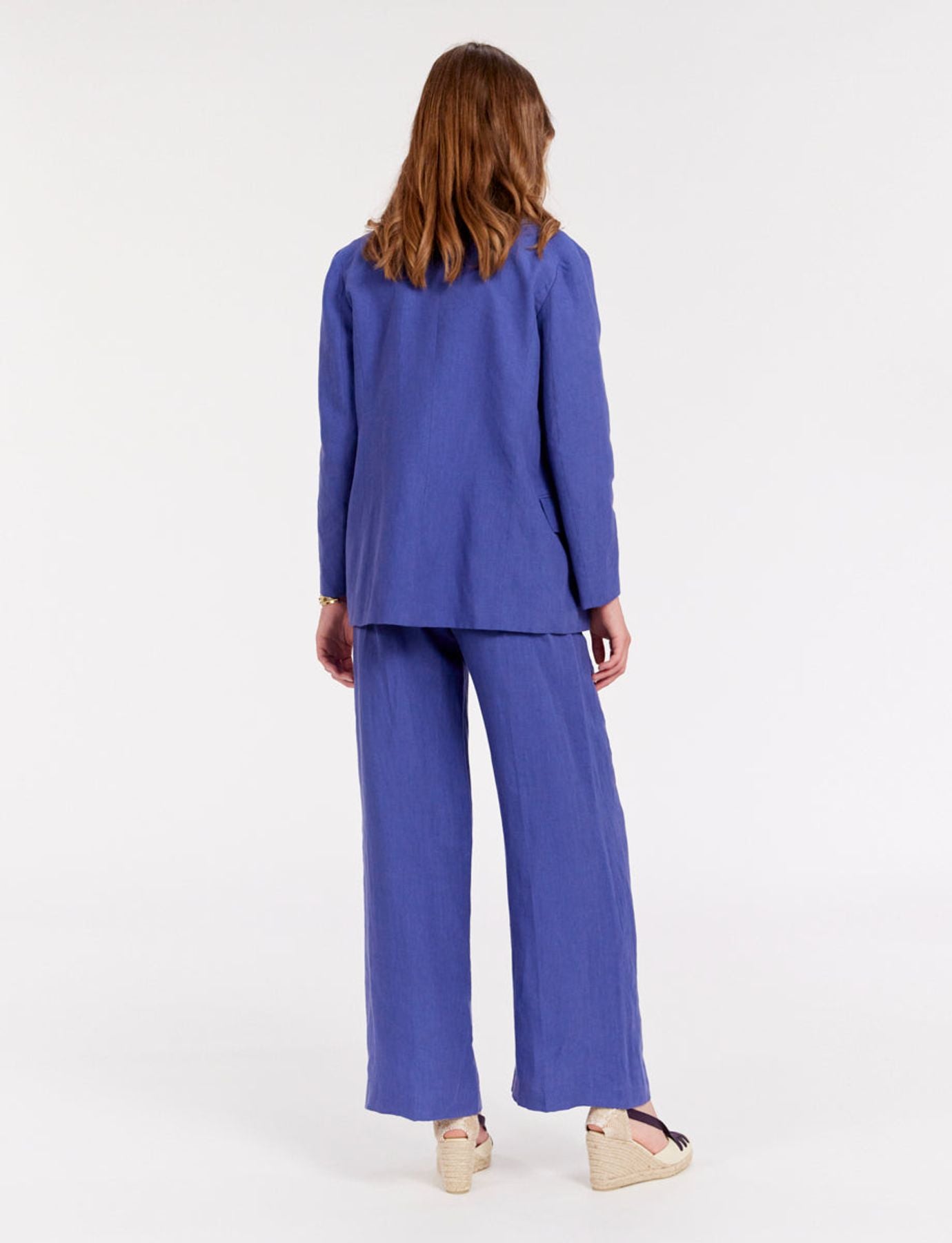 Yohan jacket in blue linen