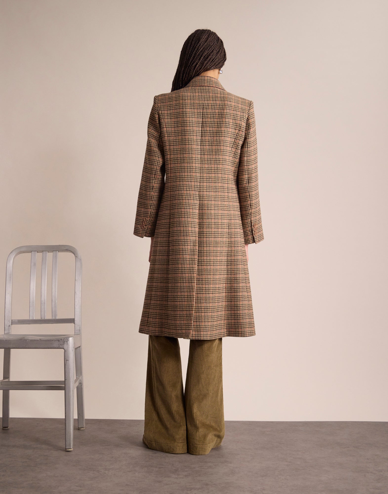 Enola checked coat