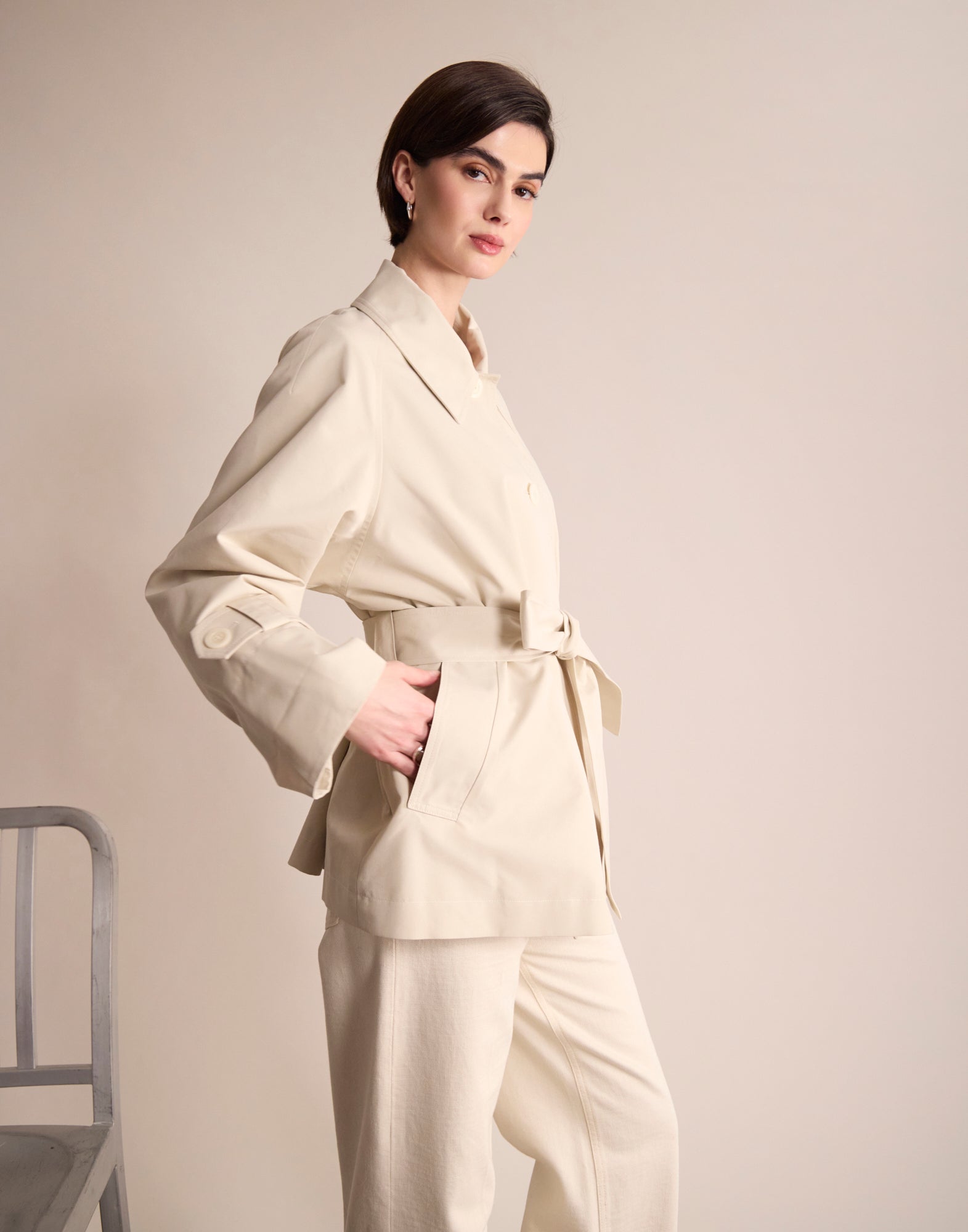Trenchcoat Tess Ecru