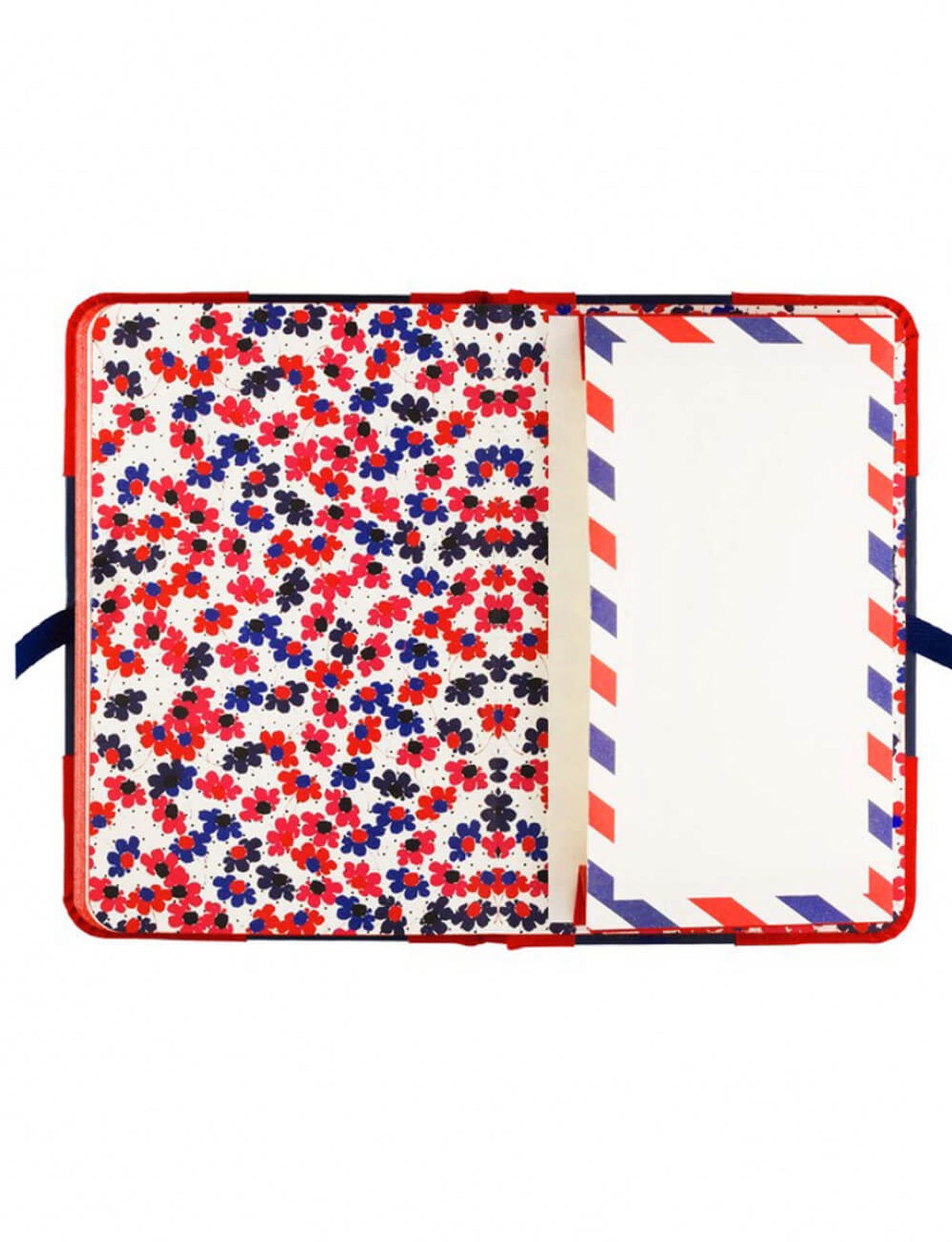Medium-Notizbuch Ines marineblau und rot
