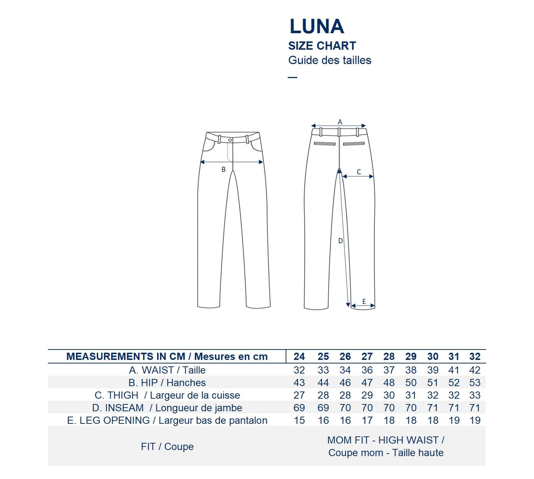 Denim Luna blanc