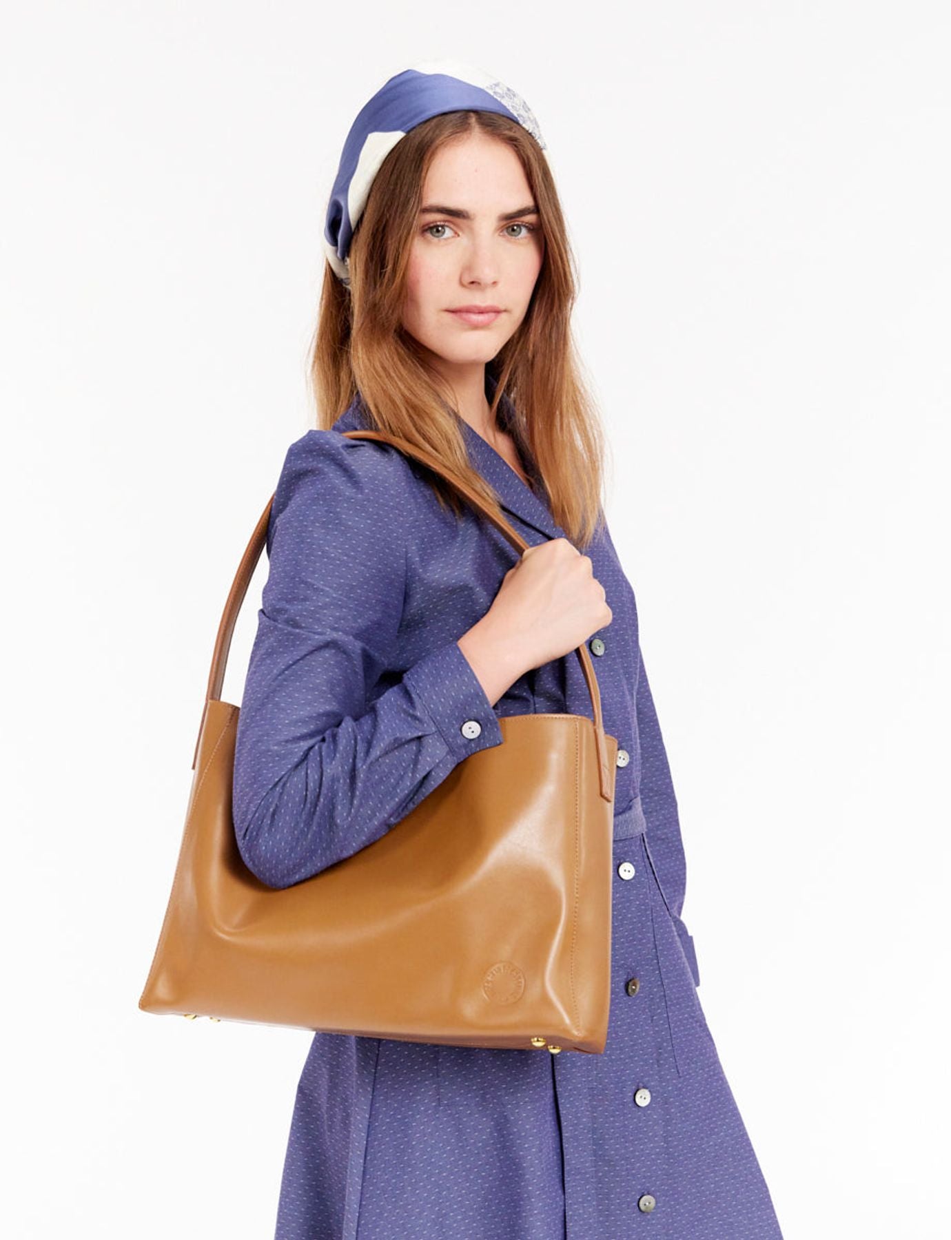 Tasche Leonore L Leder camel
