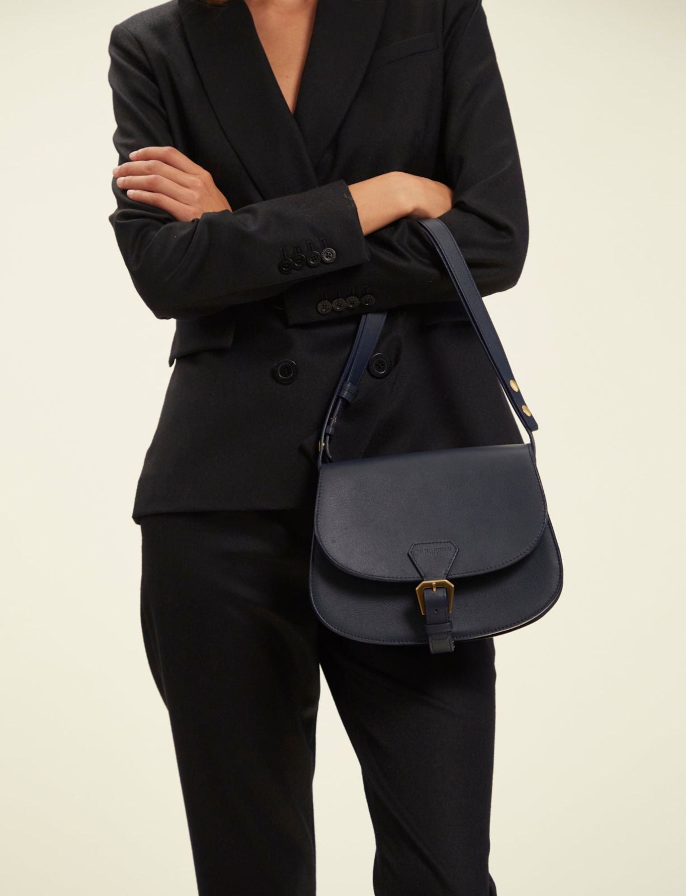 Sac à main flâneur bleu marine