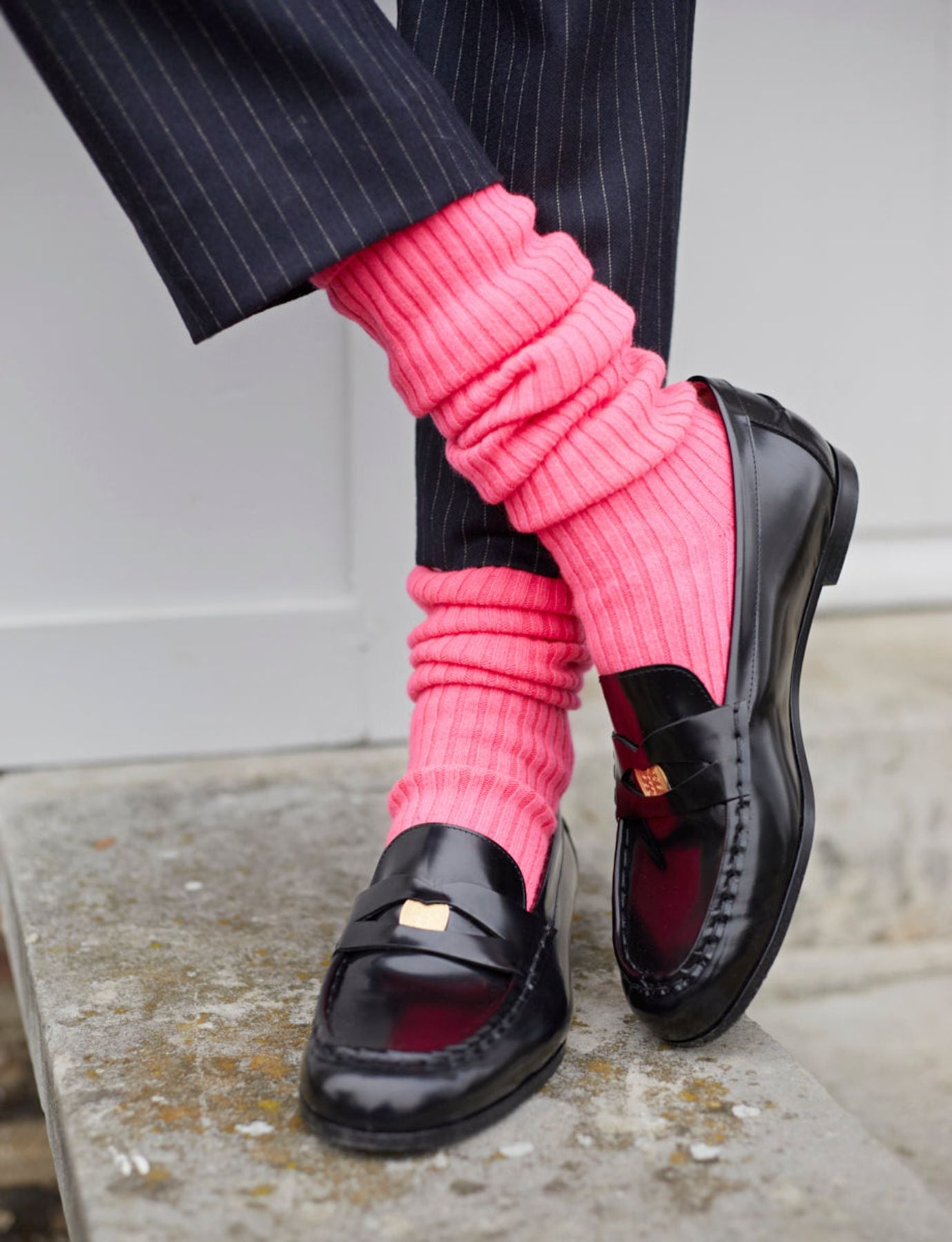 Mocassin en cuir noir