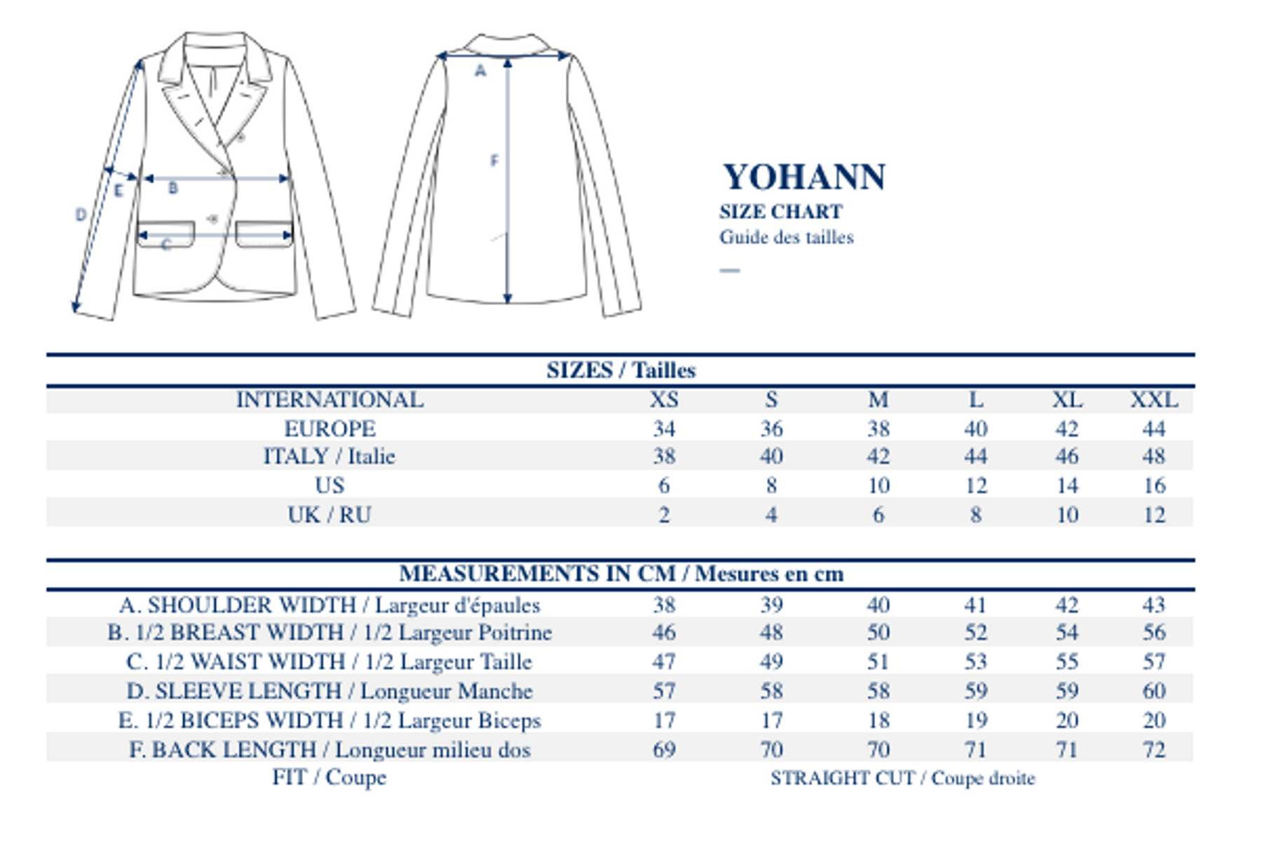 Yohan jacket in blue linen